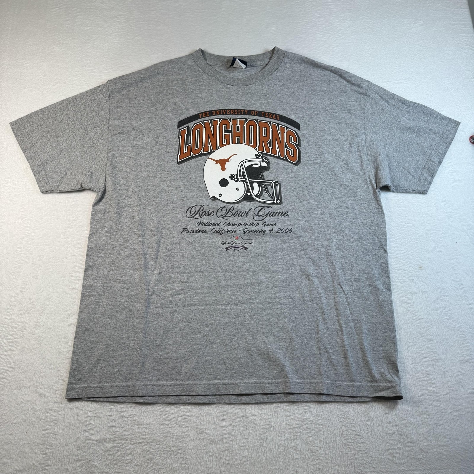 Texas Longhorns Shirt Mens Xl Gray Ncaa Football Team Edition Rose Bowl 2006